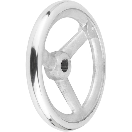 Handwheel DIN950, D1=315 Reamed Hole With Slot D2=26H7, B3=8, T=29,3, Aluminum, Without Grip